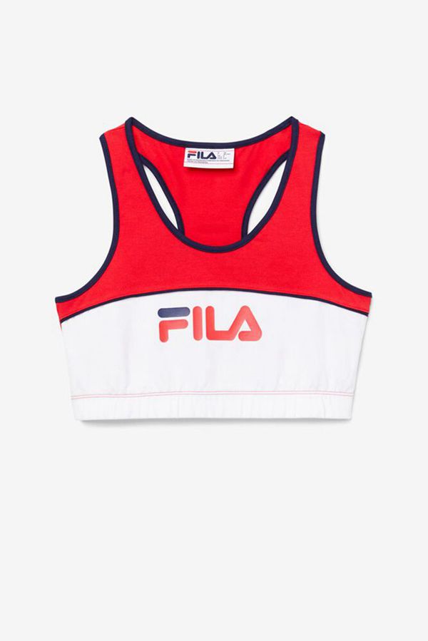 Bralettes Fila Mujer Rojas / Blancas / Azul Marino - Poesia Workout - España 106824NPO